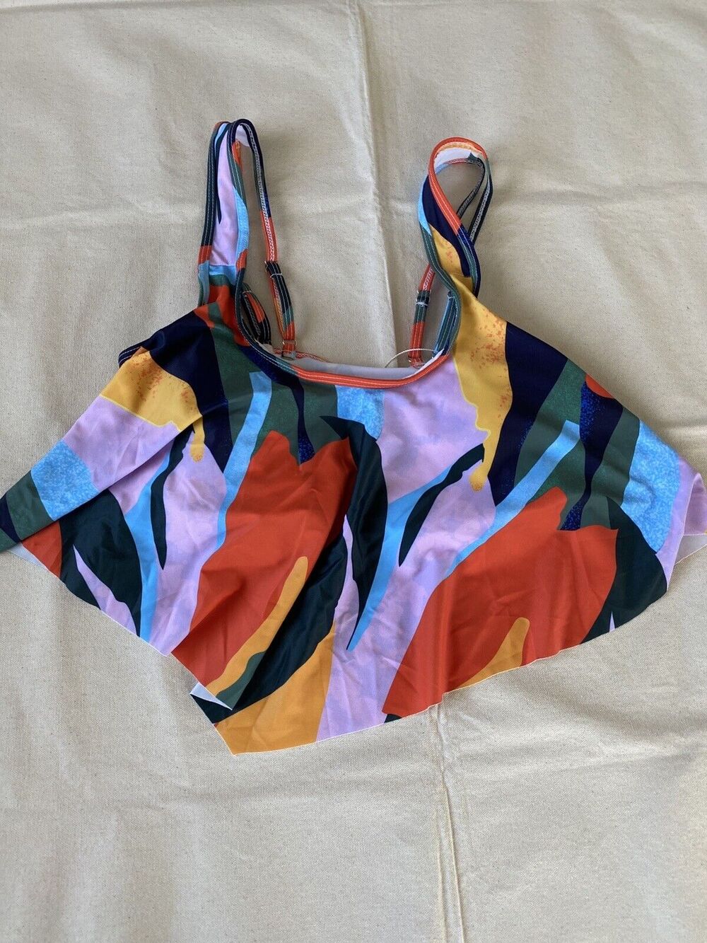 Edel Qual Swim Crop Top Beach Pool Festival Bikini Swimsuit Size M New W/Tags